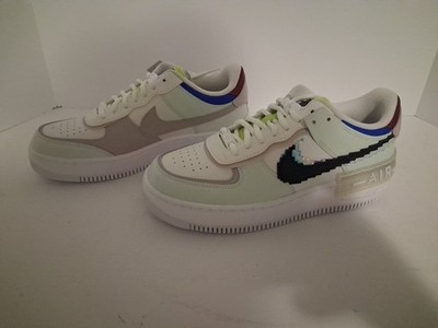 Women s Air Force 1 Shadow SE Pixel Swoosh Size 9- Barley Green