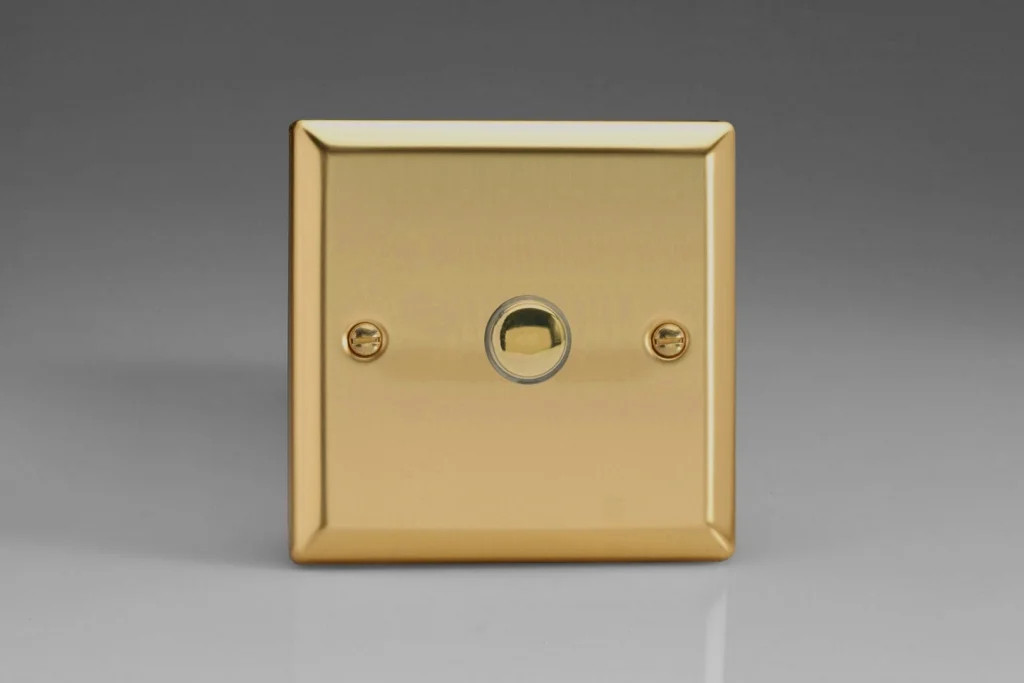 Switch Brass Momentary 6A Classic Victorian Varilight XVM1