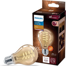 LED 60 W A19 Vintage Edison Spiral Amber, 1-Pack