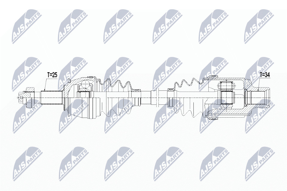 N.T.Y. NPW-PL-061.NTY Drive Shaft for CHEVROLET,OPEL,VAUXHALL
