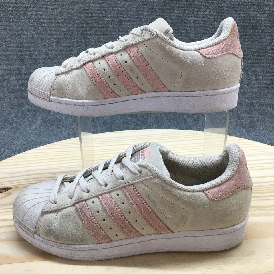 Adidas Zapatos Juveniles 5 Superstar Tenis Rosa Con Cordones Cómodos Informales Bajos BZ0360 Foto 4 de 4