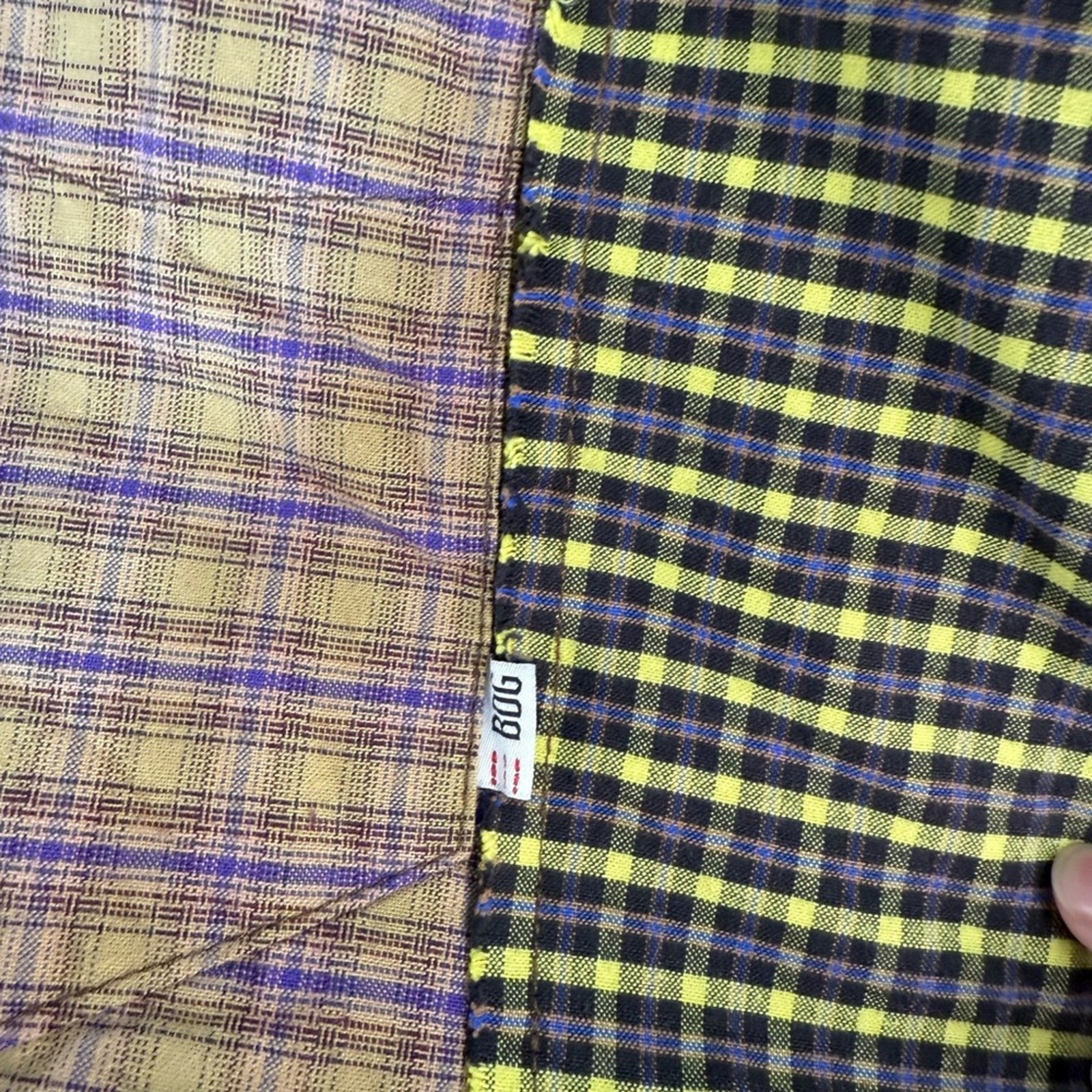 BDG Patchwork Plaid Oversized button down Shirt W… - image 6