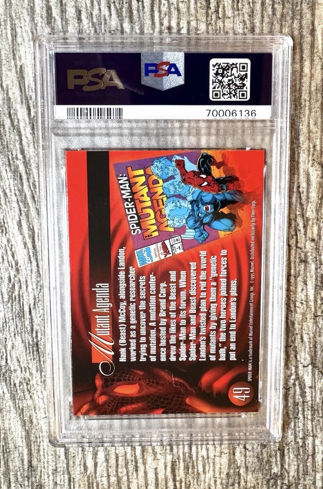 PSA 10 LOW POP 36 RARE | 1995 '95 FLAIR MARVEL ANNUAL SPIDER-MAN VARIANT #49 - Image 2 of 2