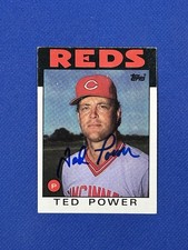 Ted Power 1986 Topps #108 Cincinnati Reds Auto Autograph Signed Card