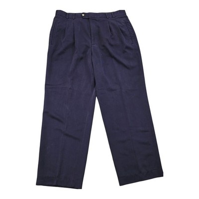 Men's Cutter & Buck Auburn Tigers Golf Pants 36x30 Pleated Twill Navy Blue