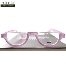 MIASTO TOP RIMLESS HALF MOON 1/2 OVAL READING GLASSES 1.50 LAVENDER MEDIUM