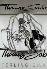 Thomas Sabo Kette 90 & Träger & Stern & Flügel Charm Anhänger 