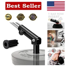 Easy Install T-Bar Row Landmine Attachment - Full 360° Swivel & Textured Grip