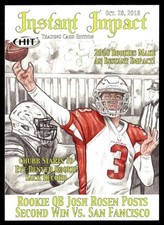 2019 SAGE HIT Josh Rosen Rookie Arizona Cardinals #54