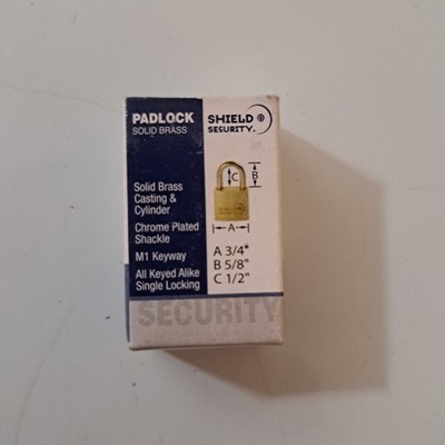 Shield Security 3/4'' Padlock. Brand New VERY SMALL 