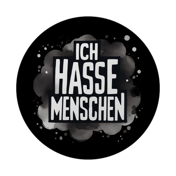 Ich Hasse Menschen Magnet Rund-image