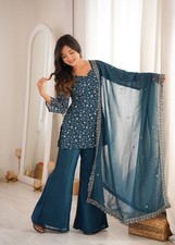 Salwar Kameez Pakistani Indian Wedding Party Wear Dress Bollywood Palazzo Suit