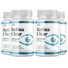 Retina Clear- Eye Health Dietary Supplement-Vision Support with Lutein-4 Bottles