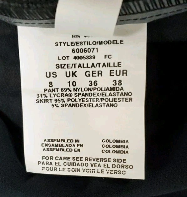 Nuevo MAGICSUIT Transpirable Ligero Jersey Tenis Falda Natación Parte Inferior Negro Talla 8 Foto 4 de 4