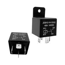 2 PCS Car Relay 40A 12V Auto Switches and Starters, Spst Model JD2912-1H 4 Pin