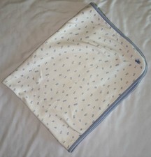 RALPH LAUREN Alphabet Letter Baby Receiving Blanket Logo Monogram Soft Cotton