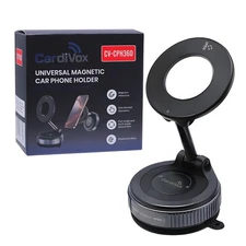 360° Adjustable Magnetic Vacuum Suction Cup Car Phone Holder Mount for MagSafe