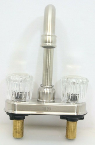 Huntington Brass Bar faucet Acrylic handles W9110002 PVD Satin Nickel - NEW - Picture 8 of 10