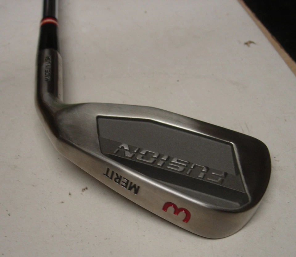 g9 RHR NIB Golden Oldie Merit Golf 1994 NEW FUSION Irons 3-PW RH Steel REGULAR - Image 2 of 4