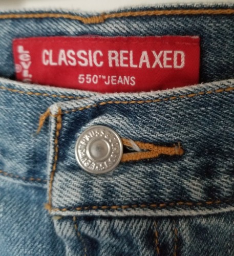 Jeans Vintage Y2K Levis 550 Classici Relaxed Conici Etichetta Rossa Wns Tg 14 32 x 29 - Foto 11 di 12