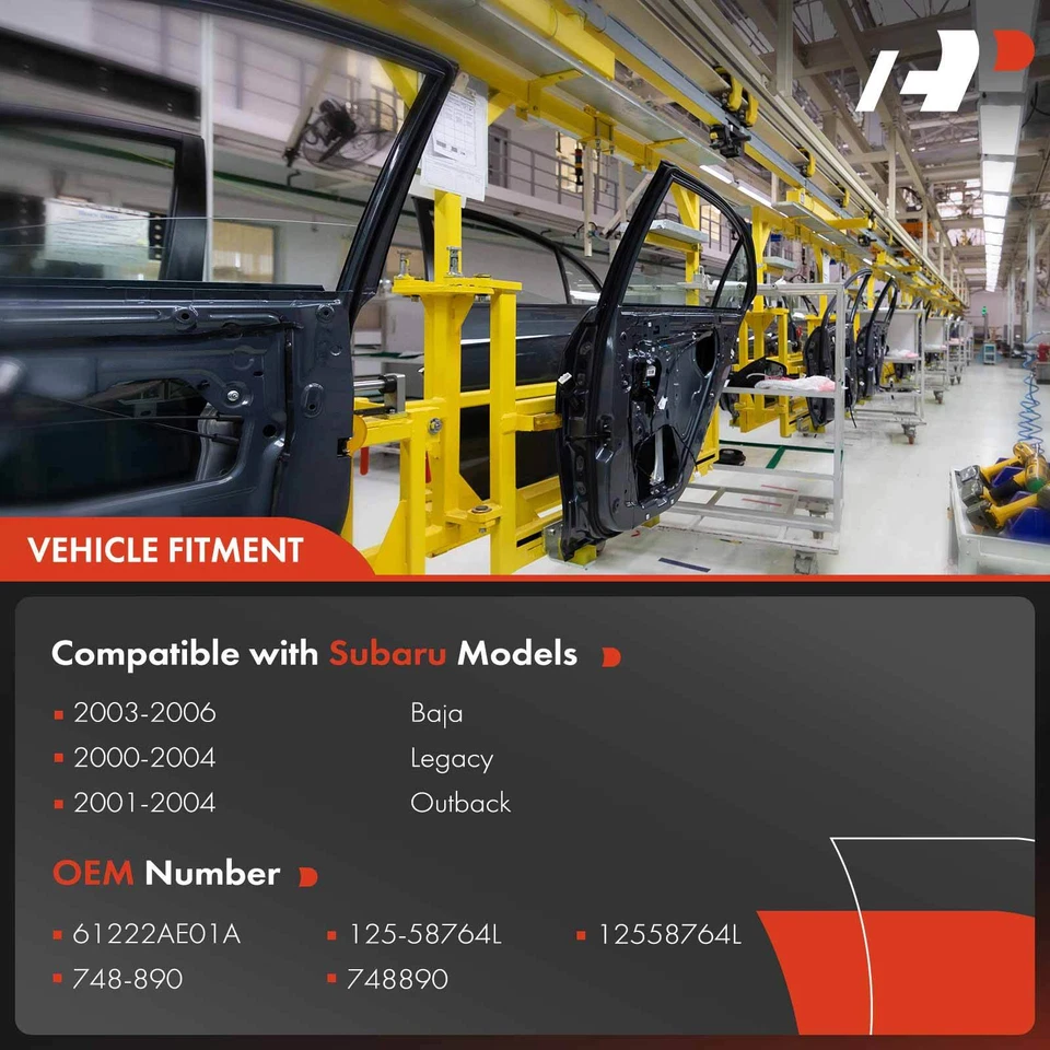 Regulador de ventana eléctrica con motor delantero izquierdo para Subaru Legacy 00-04 Outback Baja Foto 3 de 4