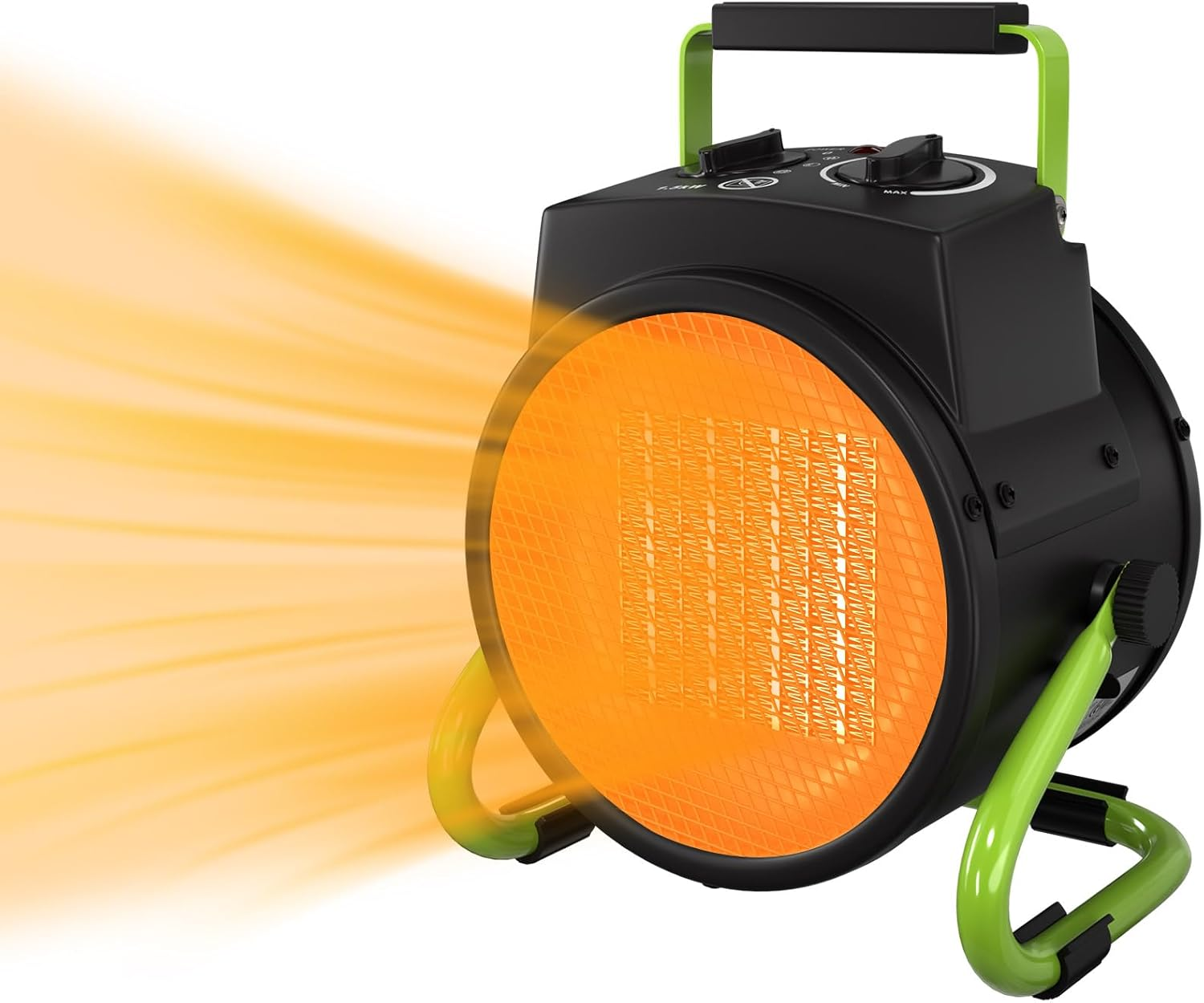 Outdoor Heater - Portable Space Heater, 1500W PTC Ceramic Room Heater with 90°Ad