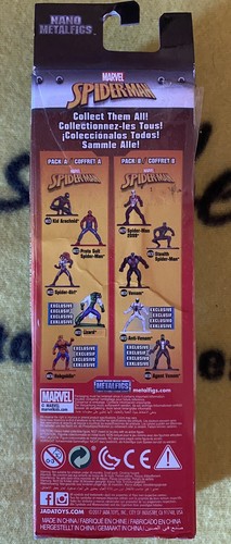 Jada Marvel Spider Man Nano Metalfigs 5 Pack. Spiderman Venom Pack B..Nib - Picture 2 of 5