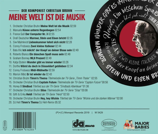 CD Christian Bruhn Captain Future Wickie Silas Heidi Seine Größten Hits Neu Ovp - Bild 2 von 2