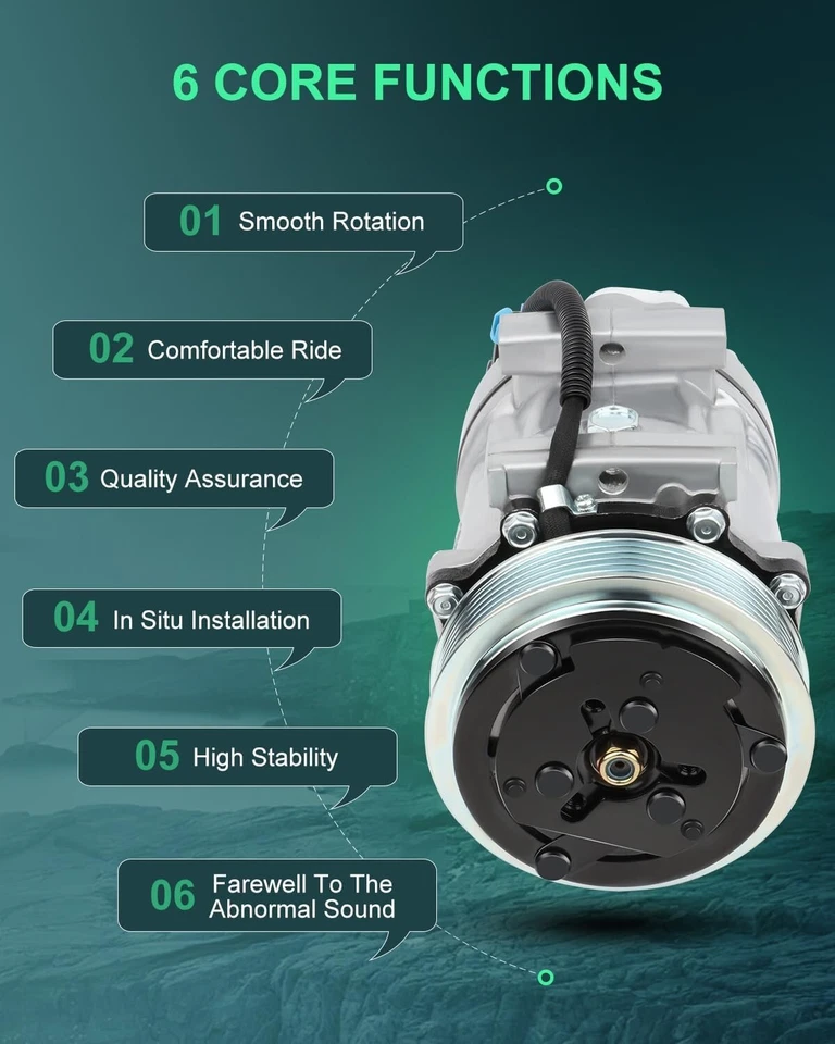 Compresor de CA para I-intern para cosechadora 4200 4300 4400 4600 4700 1991-2010 Foto 4 de 4