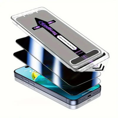 2-Pack Magic Auto Alignment Privacy Screen Protector For iPhone 16 15 14 13 12