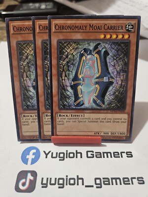 Yu-Gi-Oh Chronomaly Moai Carrier X3 MP14 1st Edition Common Light Played 