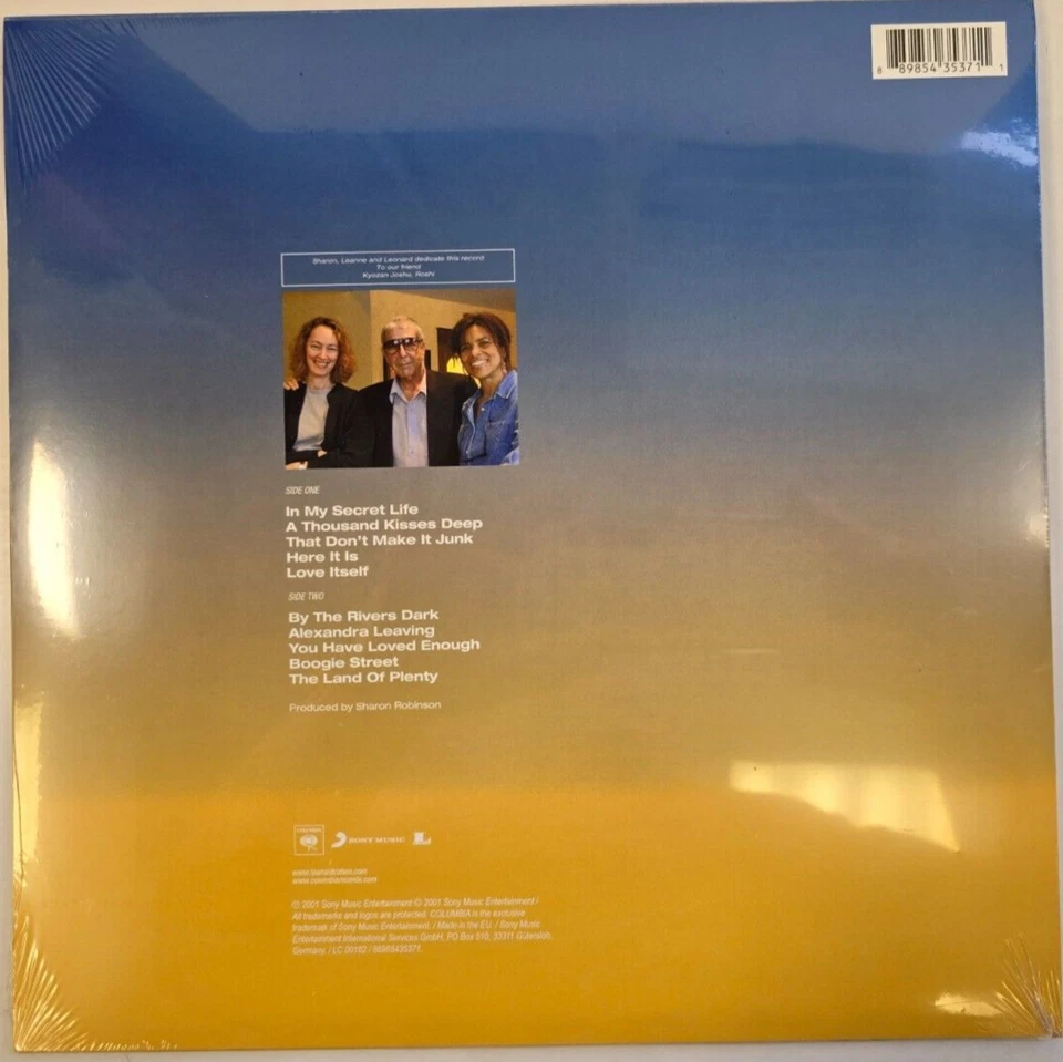 Leonard Cohen – Ten New Songs LP Album vinyl record 2018 remastered reissue - Image 2 of 4