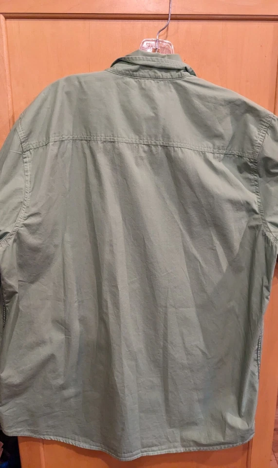 CAMISA WESTERN DE ALGODÓN L/G AZUL CANYON RIVER PARA HOMBRE TALLA GRANDE AJUSTE CLÁSICO. Foto 2 de 3