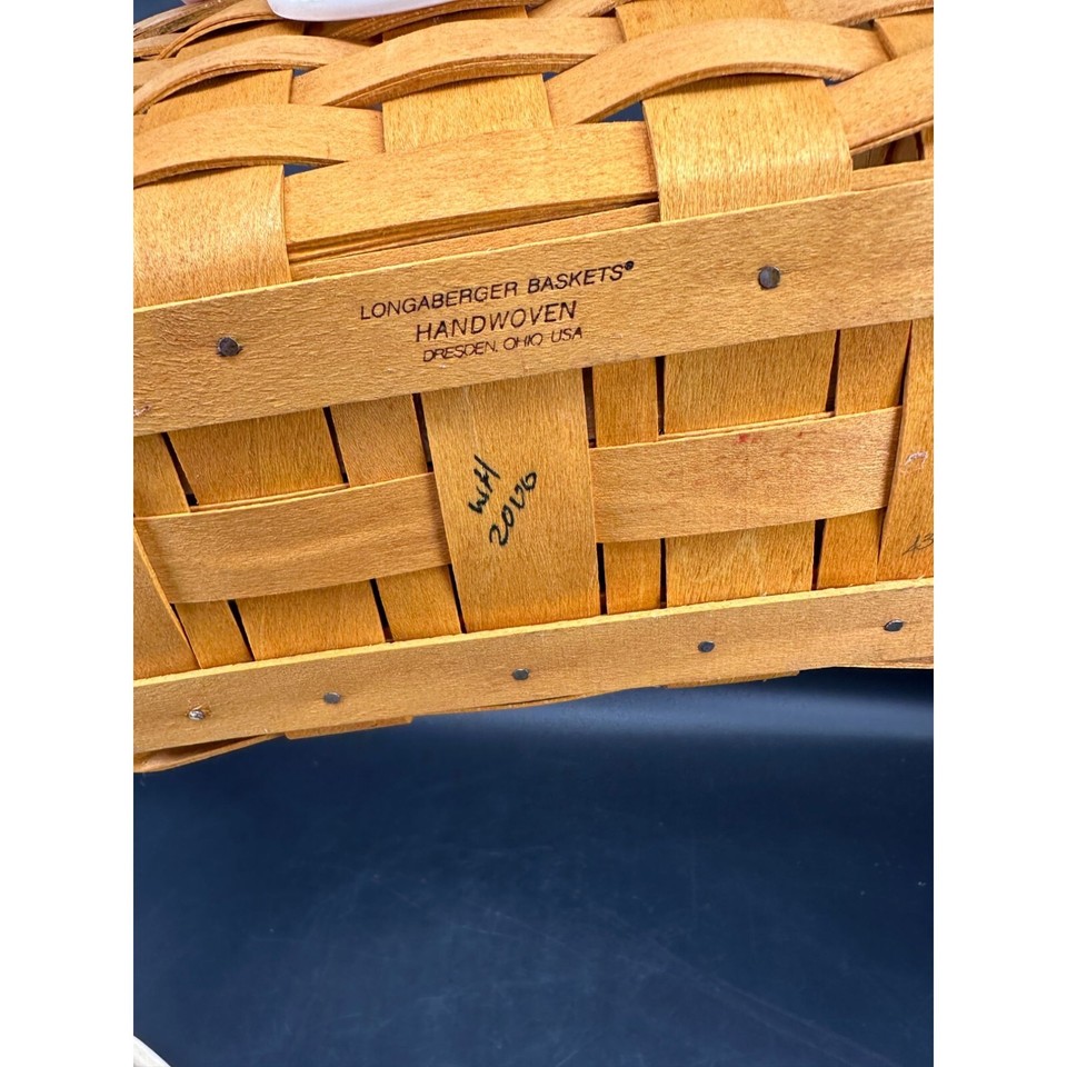 Longaberger Recipe Basket w Recipe Tie and Cards and Dividers EUC 2006