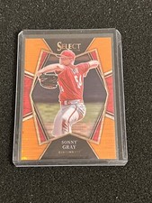 Sonny Gray 2022 Panini Select Premier Level Orange Pulsar Prizm #d /16 Reds #175