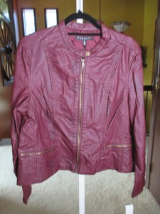 baccini faux leather jacket