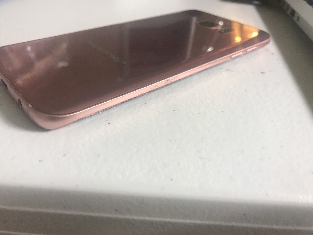 Broken LCD Samsung Galaxy S7 EDGE SM-G935A  AT&T Working Logic Board Phone Pink