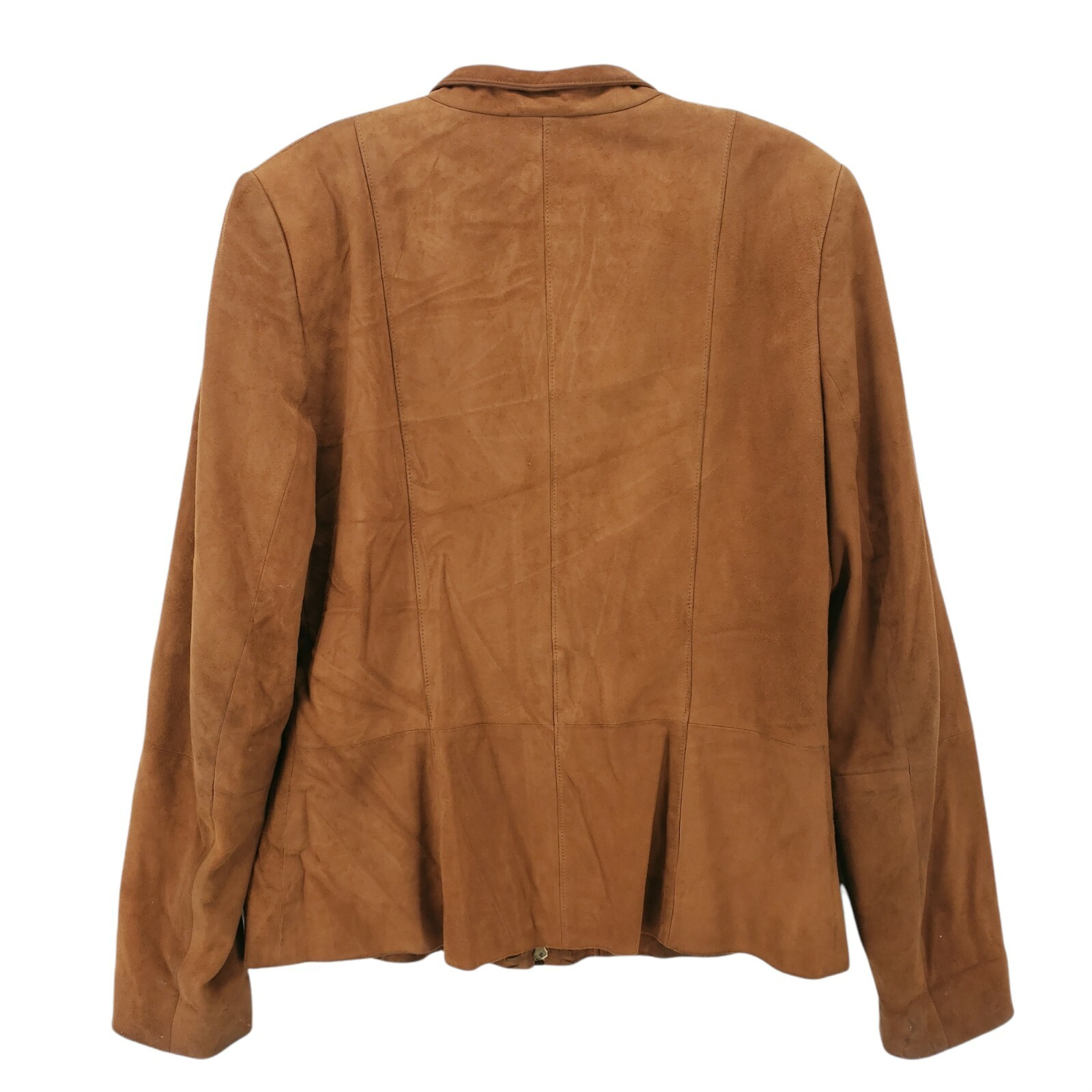 Dana Buchman Womens Suede Jacket Brown 