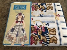 🌷DAISY KINGDOM - GIRLS BEACH BEAR FABRIC DRESS KIT - 7 YARDS FABRIC INCLUDED