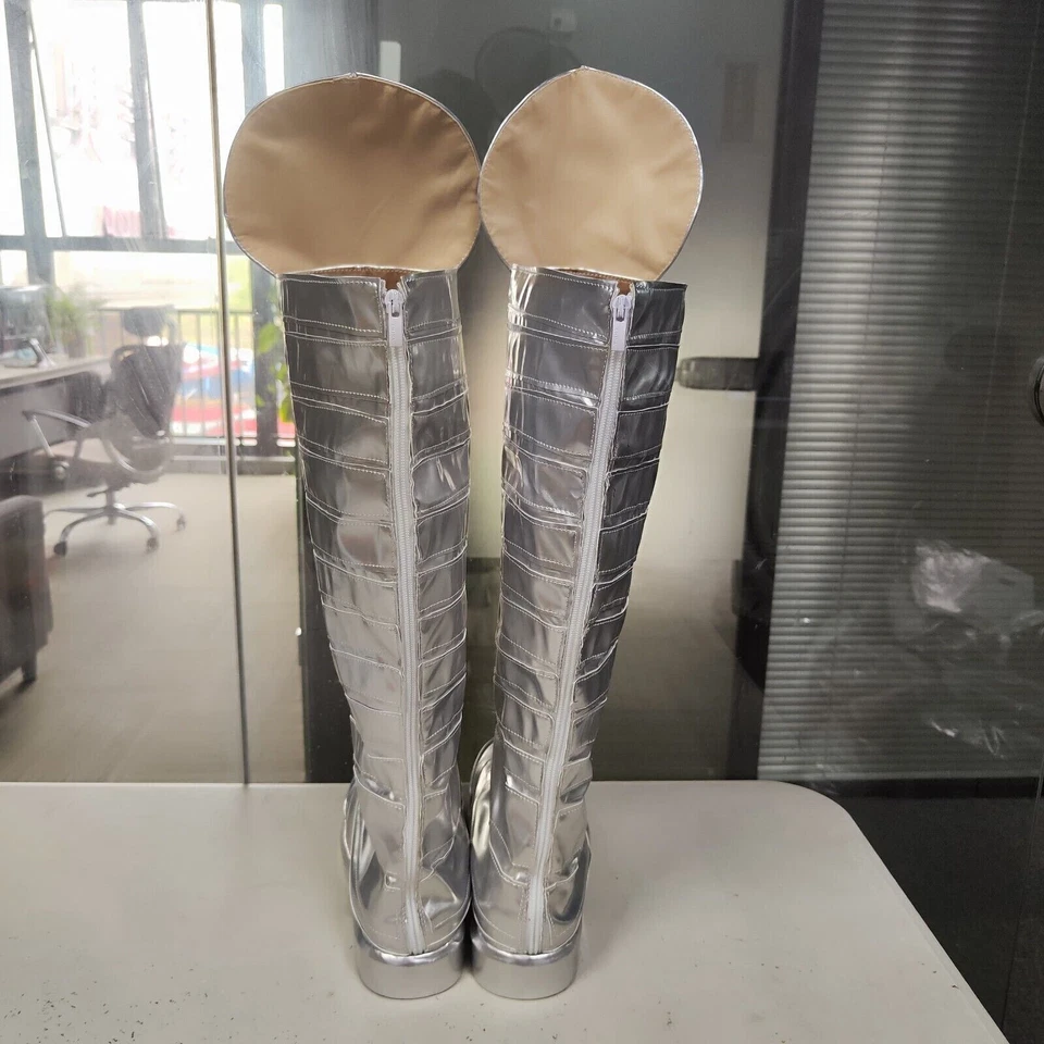 X Hombres Gambito Zapatos Cosplay Botas Plateadas/ Foto 4 de 4