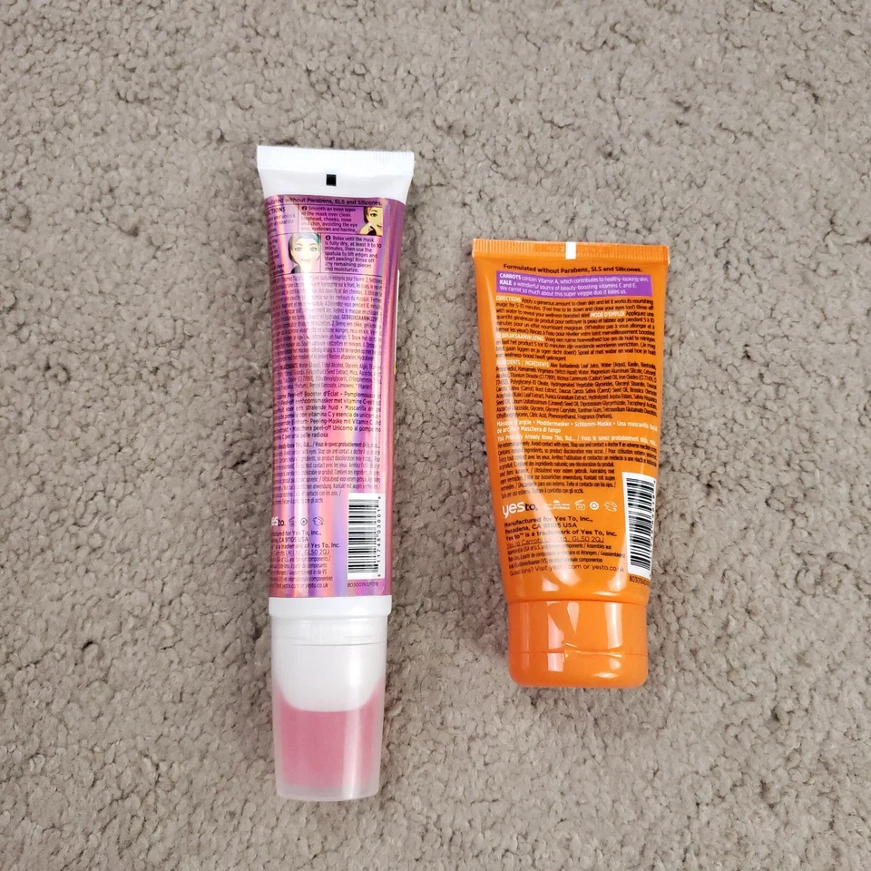 Lote de 2 mascarillas faciales Yes To To Zanahorias pomelo nutrición lodo exfoliante 2 oz Foto 4 de 4