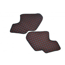 Noir Rouge Joint Gauche + Droit Panneau Porte Tapis Eco Cuir pour Scania S R