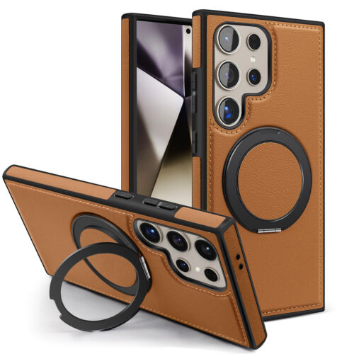 Custodia magnetica in pelle per Samsung S24 Ultra S23 S22 Mag Safe supporto 360° cover - Foto 9 di 54
