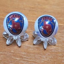 TEXAS STATE TROOPER LOT OF 2 MARBLES 5/8" SZ POLICE BADGE SHIELD COLLECTIBLE