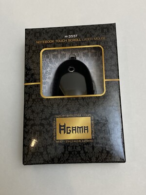 Agama M-355T Touch Scroll Laser Mouse with 8 Way Scrolling USB Cable ( Black )