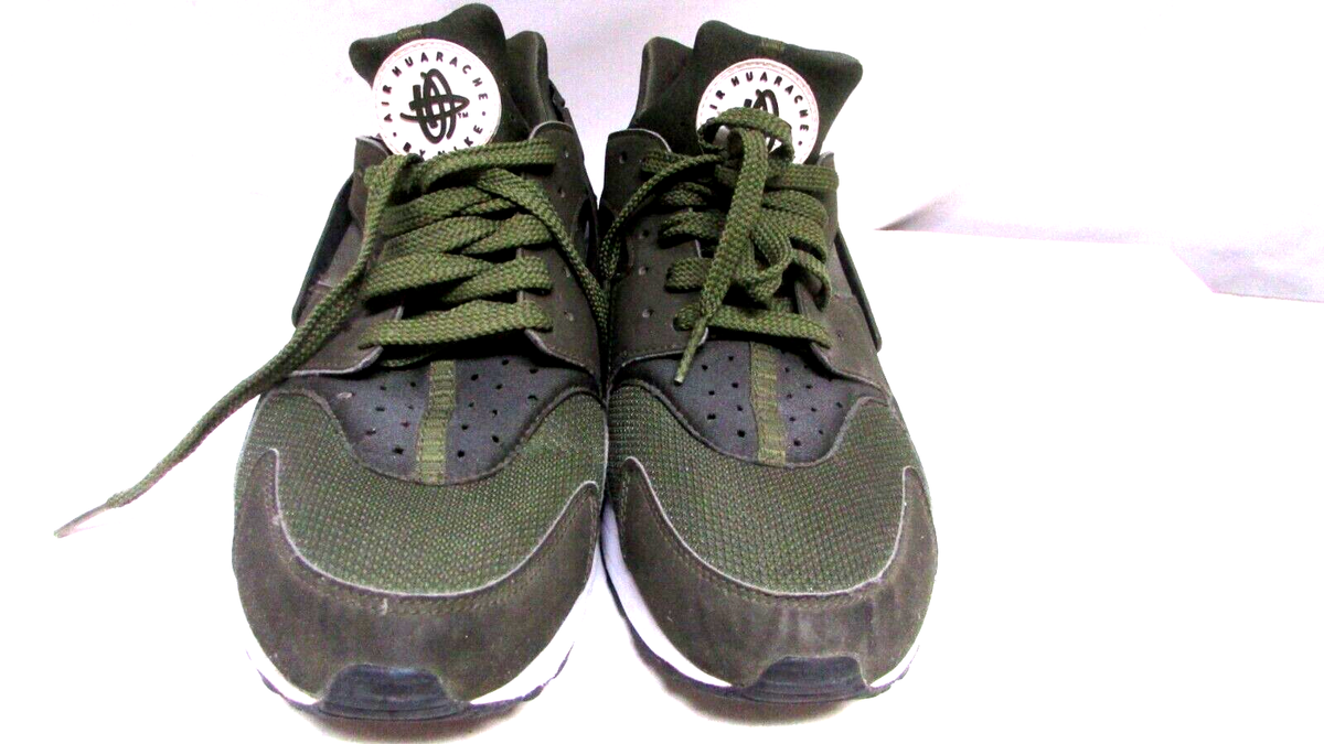 Nike Air Huarache Cargo Khaki Olive Green Running Shoes Mens Sz