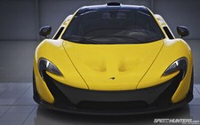 Cars mclaren p1 yellow supercar Desk Mat Stitched