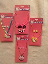 Hello Kitty Necklace and Earring Lot of 4 - Bottlecap, BFF, Best Friends - New