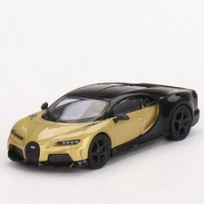 Mini GT 1:64 Diecast Model Car Bugatti Chiron Super Sport Gold