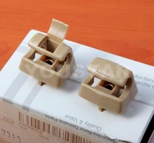 Sun Visor Clip Beige Cream 2xN for Mercedes Benz C E S CL G W203 W202 W210 W140